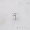 FAIRY TEARDROP MARQUISE CZ THREADLESS (PUSH IN) 316L SURGICAL STEEL LABRET SET